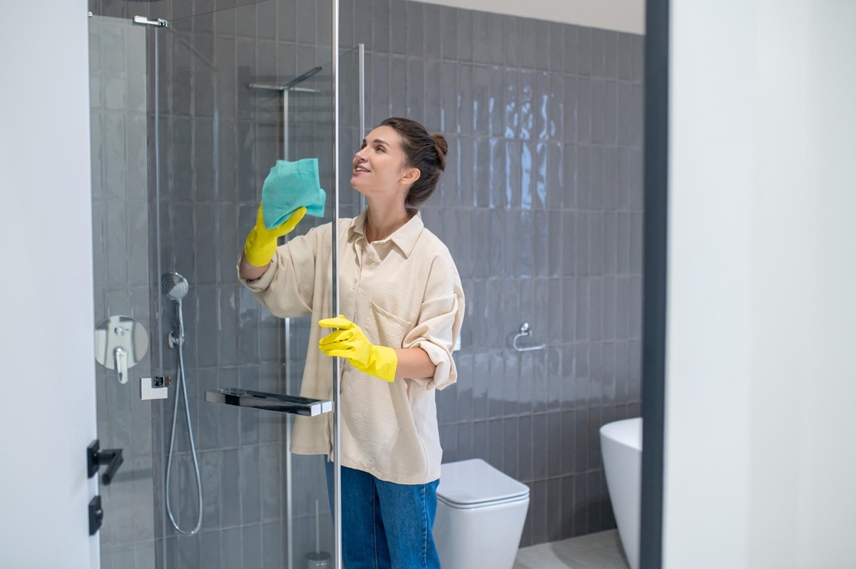 Apartment Hack: How to Clean Shower Doors