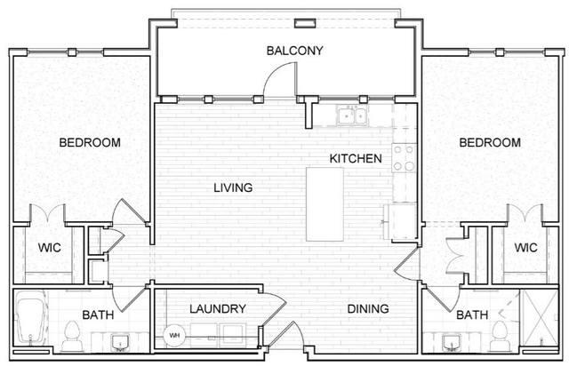 Floor plan Unit B1-B layout