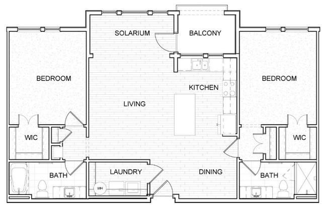 Floor plan Unit B1-S layout